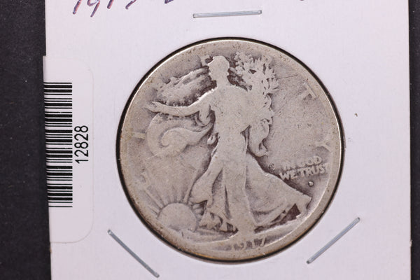 1917-D Walking Liberty Half Dollar, Rev.  Circulated Condition. Store #12828