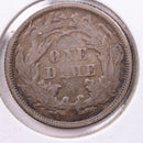 1873 Seated Liberty Silver Dime., A.U., Store Sale