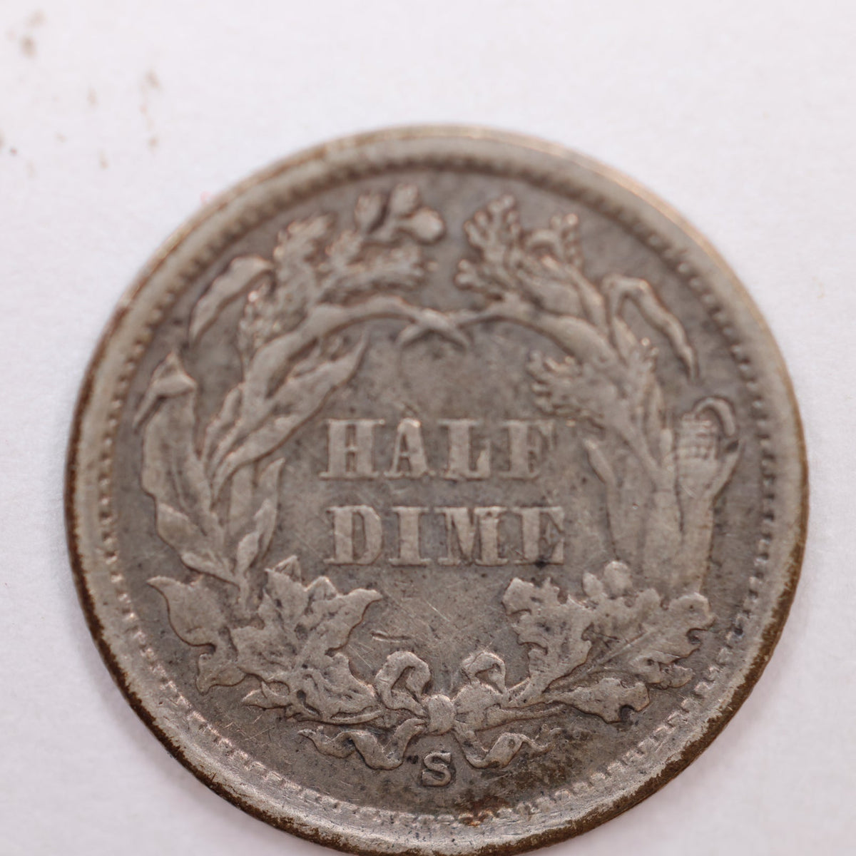1868-S Seated Liberty Silver Half Dime, Very Fine Circulated Coin, Store #HE061.