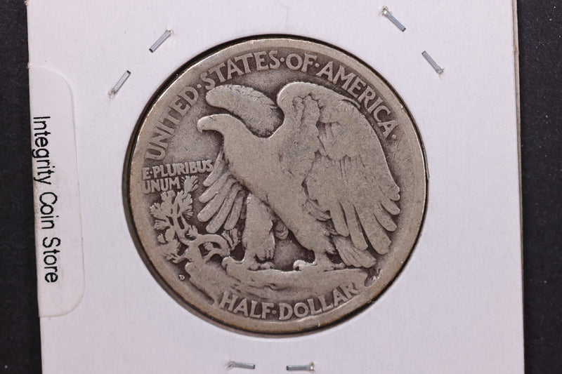 1918-D Walking Liberty Half Dollar. Circulated Condition. Store