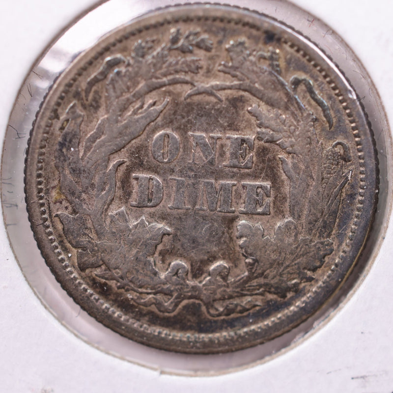 1874 Seated Liberty Silver Dime., XF Details., Store Sale
