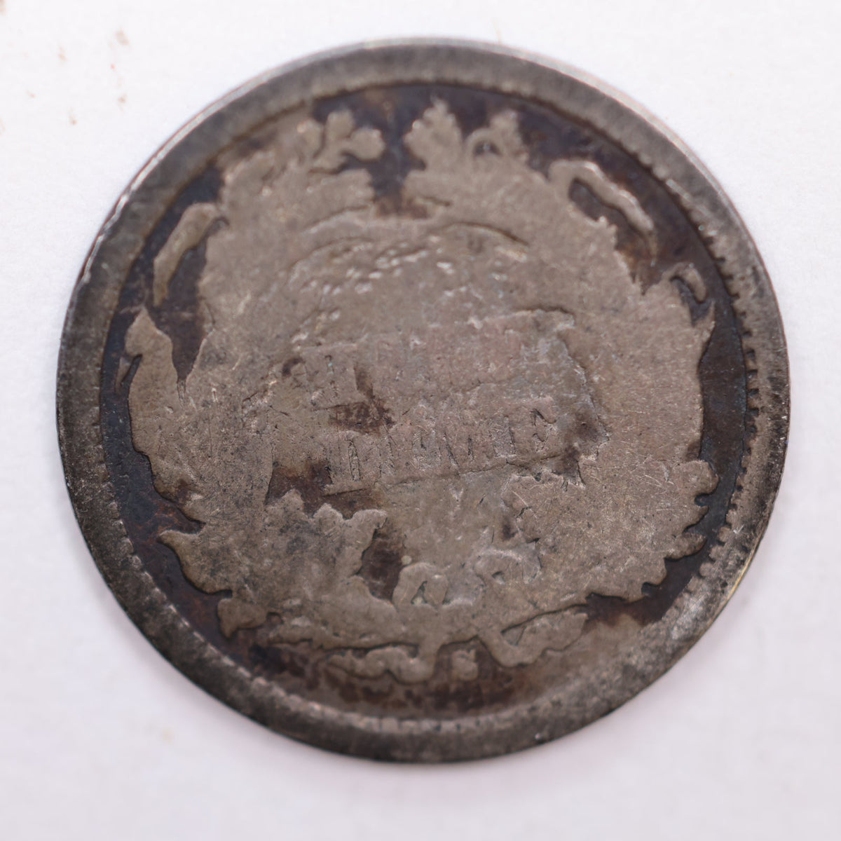 1869-S Seated Liberty Silver Half Dime, Very Good Circulated Coin, Store #HE064.