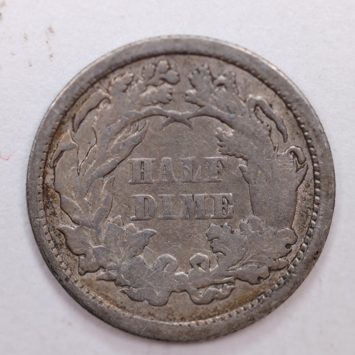 1871 Seated Liberty Silver Half Dime, Fine Circulated Coin, Store #HE067.