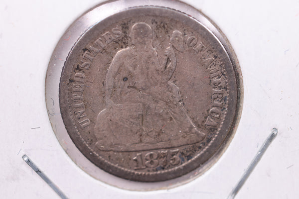 1875-S Seated Liberty Silver Dime., V.F., Store Sale #19117