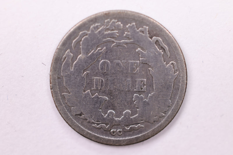1875-CC Seated Liberty Silver Dime., Fine., Store Sale