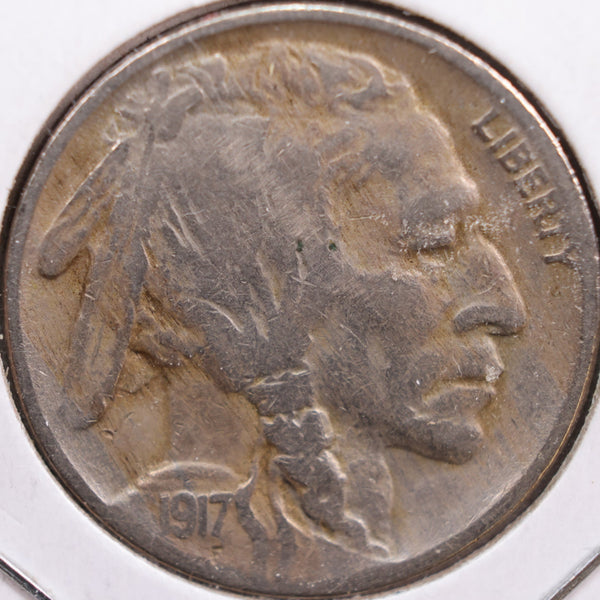 1917 Buffalo Nickel, Very Good Circulated Coin, Store #NL360