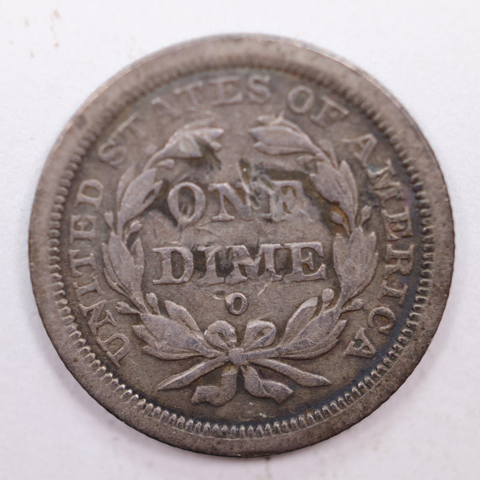 1843-O Seated Liberty Silver Dime, X.F. Scratched Circulated Coin, Store #DE002.
