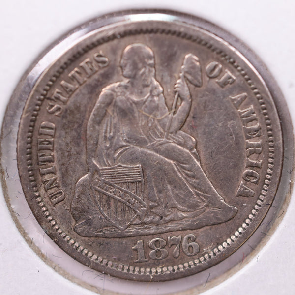 1876-S Seated Liberty Silver Dime., A.U., Store Sale #19126