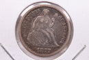 1877 Seated Liberty Silver Dime., X.F., Store Sale