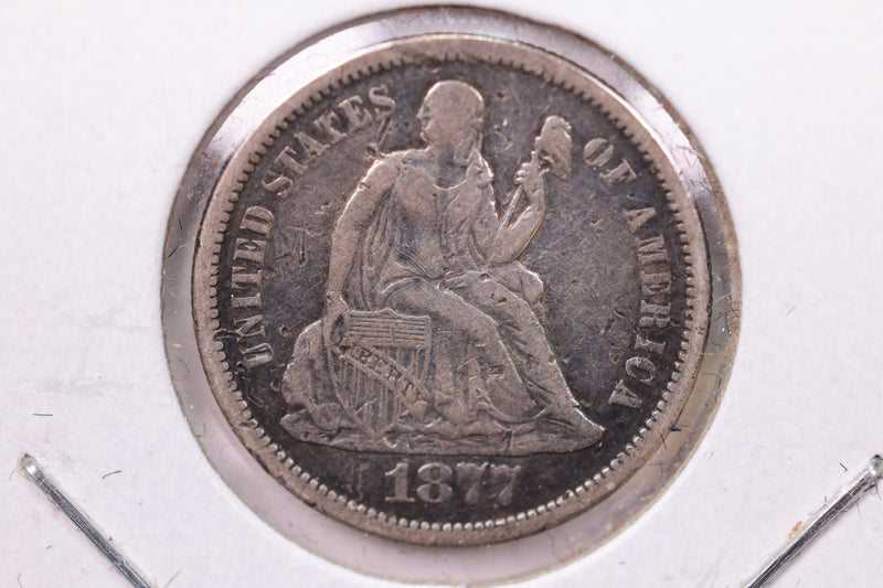 1877-S Seated Liberty Silver Dime., X.F., Store Sale