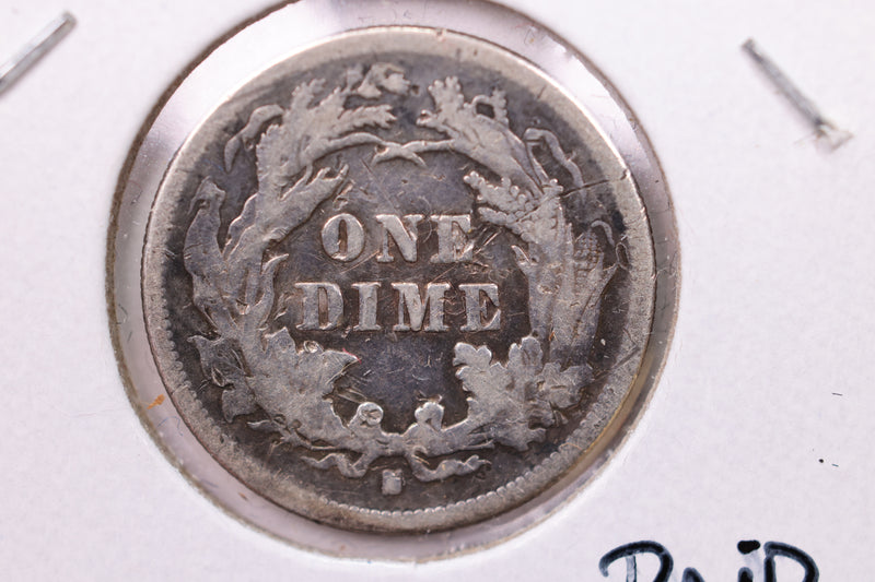 1877-S Seated Liberty Silver Dime., X.F., Store Sale