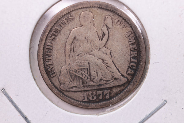 1877-CC Seated Liberty Silver Dime., X.F., Store Sale #19134