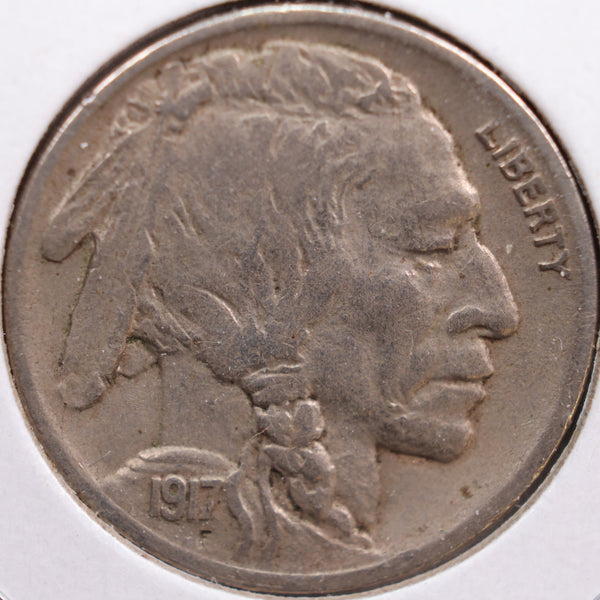 1917-D Buffalo Nickel, Very Fine+ Circulated Coin, Store #NL372
