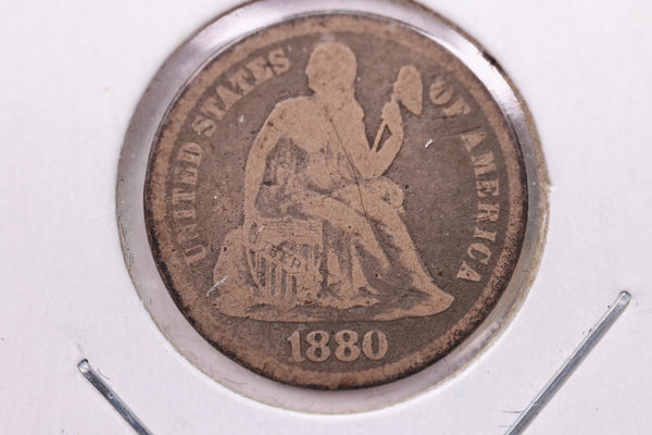 1880 Seated Liberty Silver Dime., Fine., Store Sale #19141