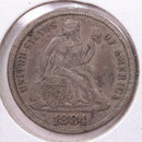 1884 Seated Liberty Silver Dime., V.F +., Store Sale
