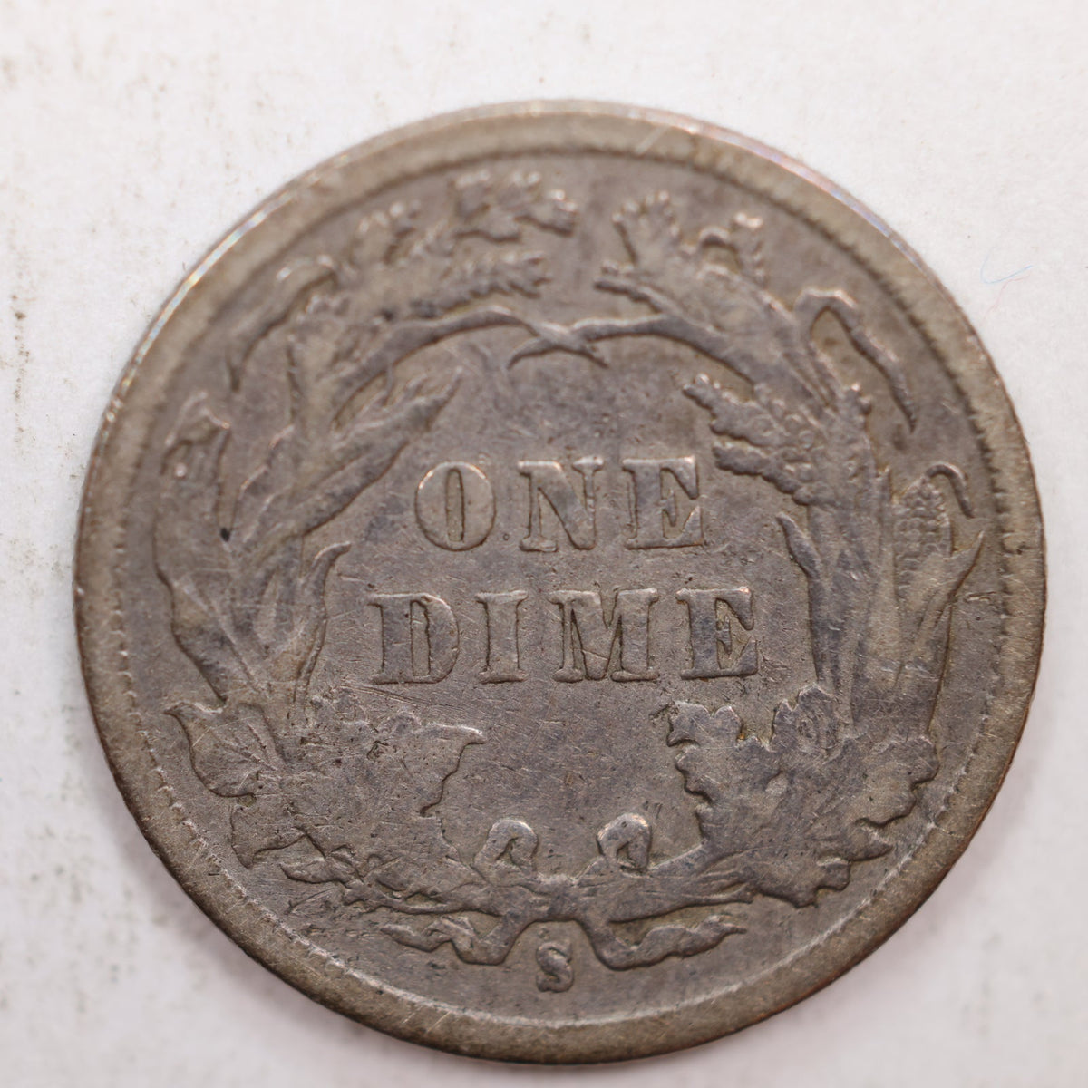 1884-S Seated Liberty Silver Dime, Extra Fine Circulated Coin, Store #DE020.