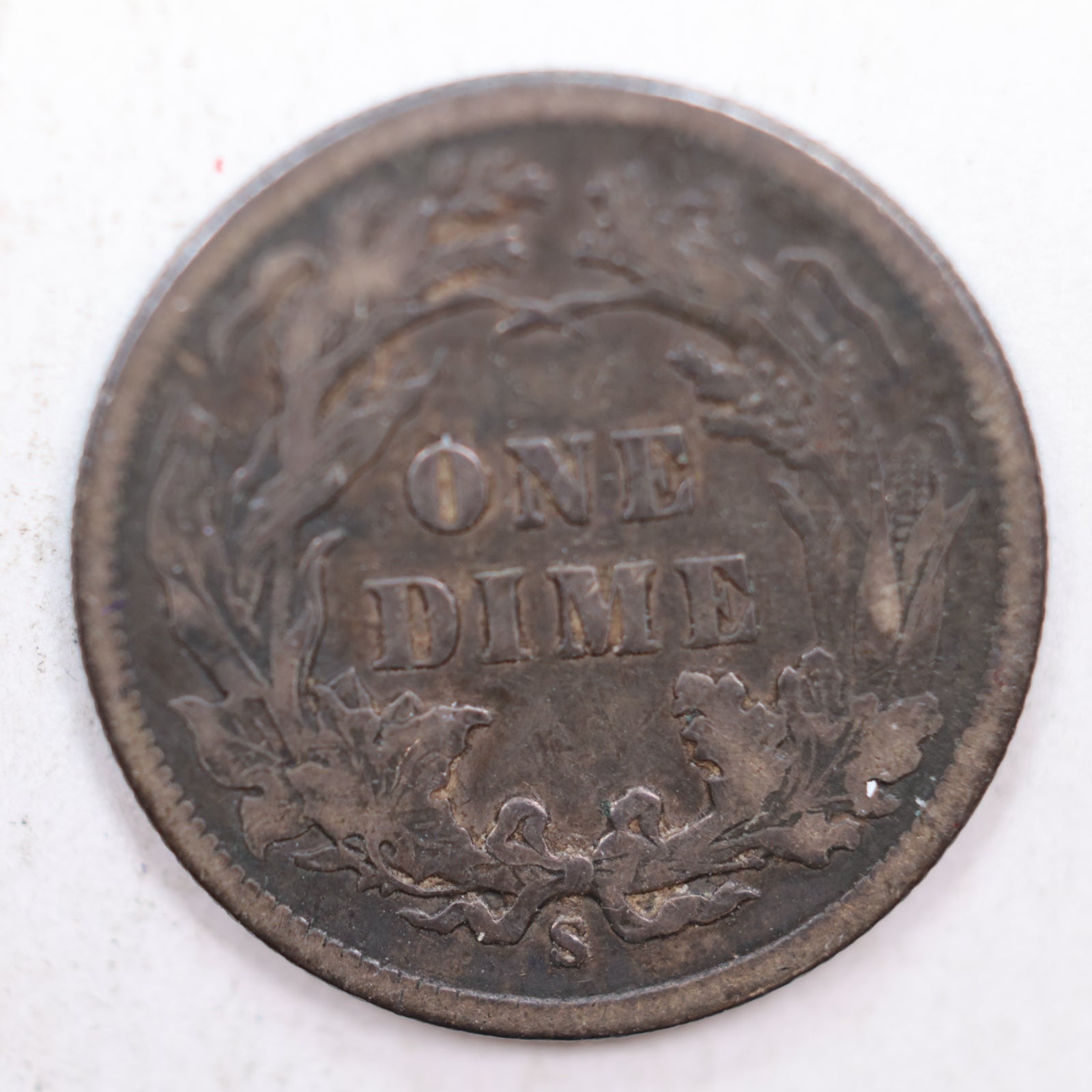 1890-S Seated Liberty Silver Dime, Very Fine Circulated Coin, Store #DE022.