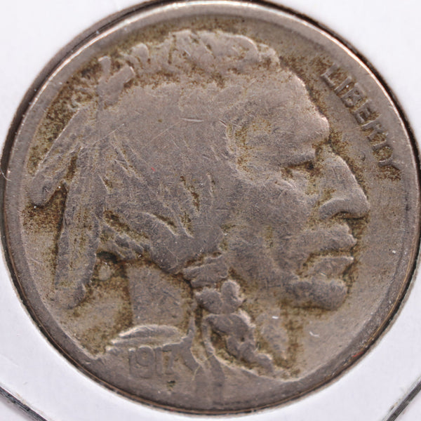 1917-S Buffalo Nickel, Very Good Circulated Coin, Store #NL380
