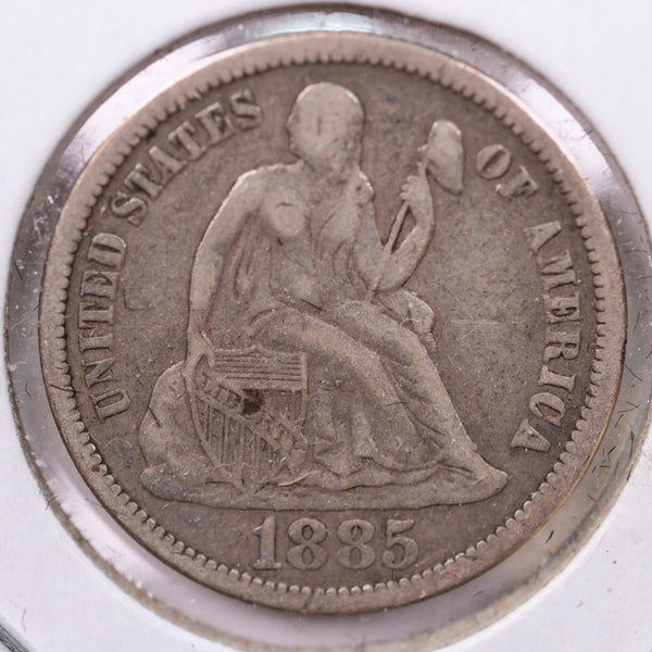 1885 Seated Liberty Silver Dime., X.F., Store Sale #19147