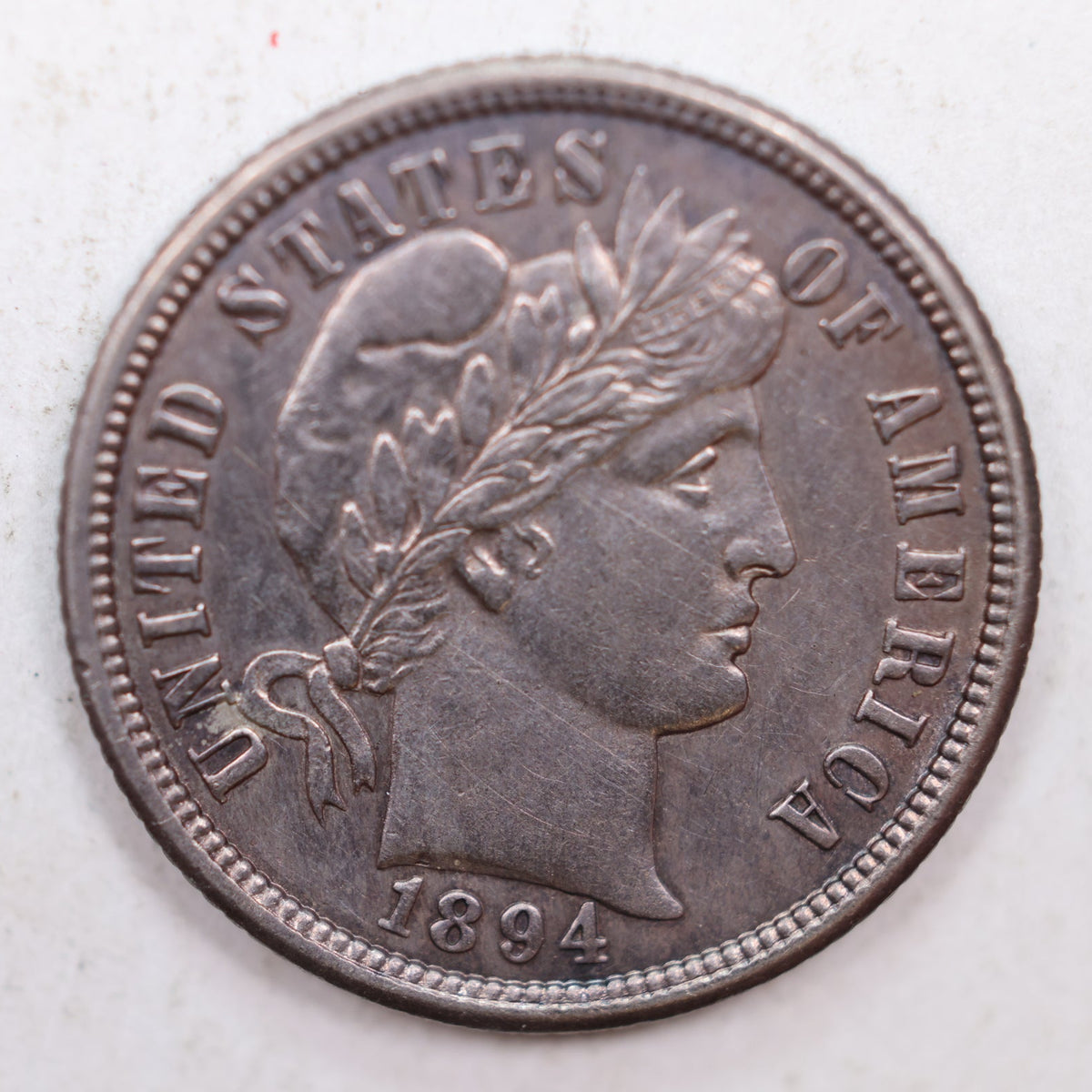 1894-O Barber Silver Dime, About Uncirculated Coin, Store Sale #DE024