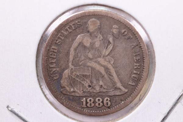 1886 Seated Liberty Silver Dime., X.F., Store Sale #19149