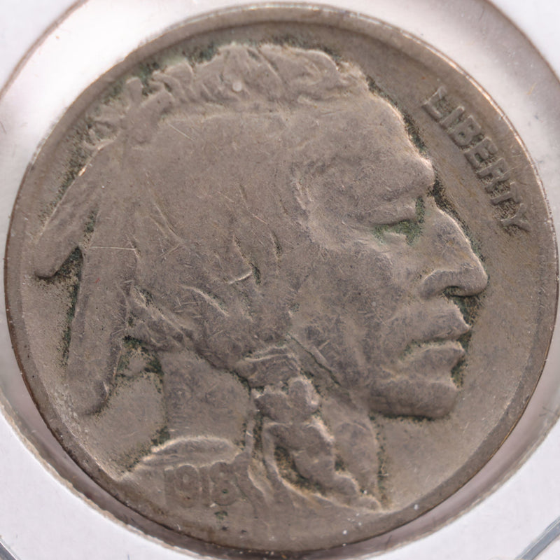 1918 Buffalo Nickel, Very Good Circulated Coin, Store