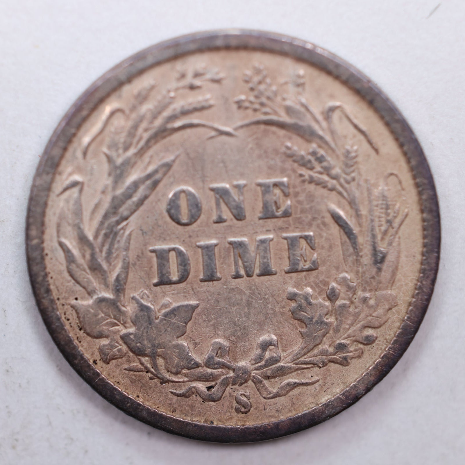 1896-S Barber Silver Dime, Very Fine Circulated Coin, Store Sale #DE027.