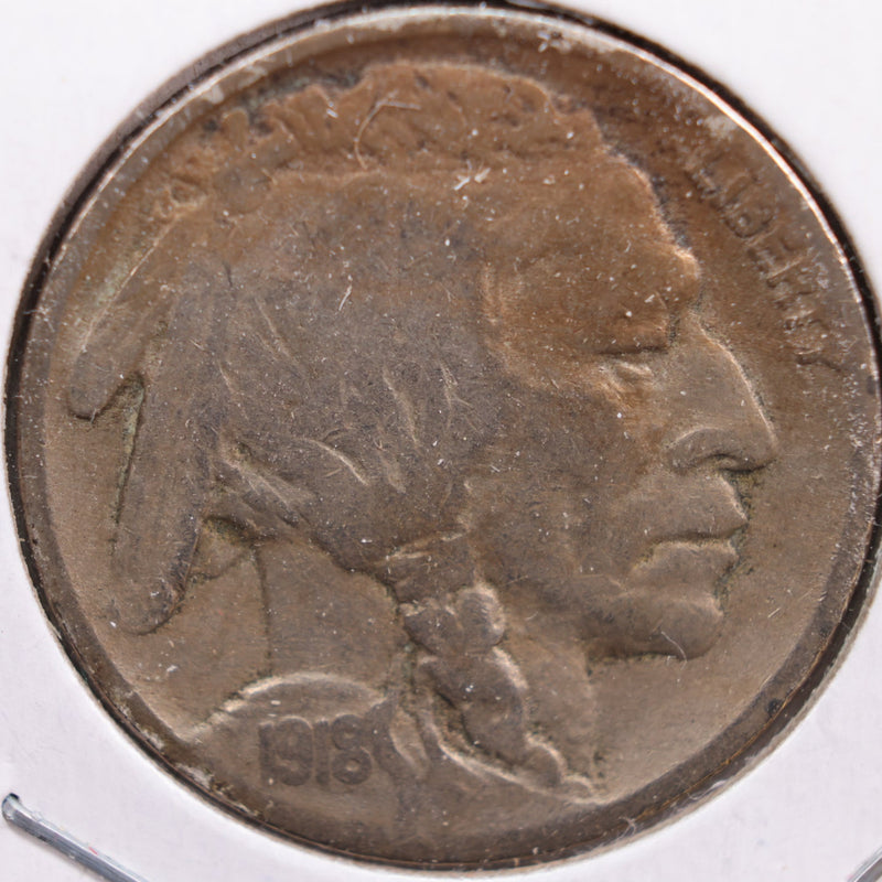 1918 Buffalo Nickel, Good Circulated Coin, Store