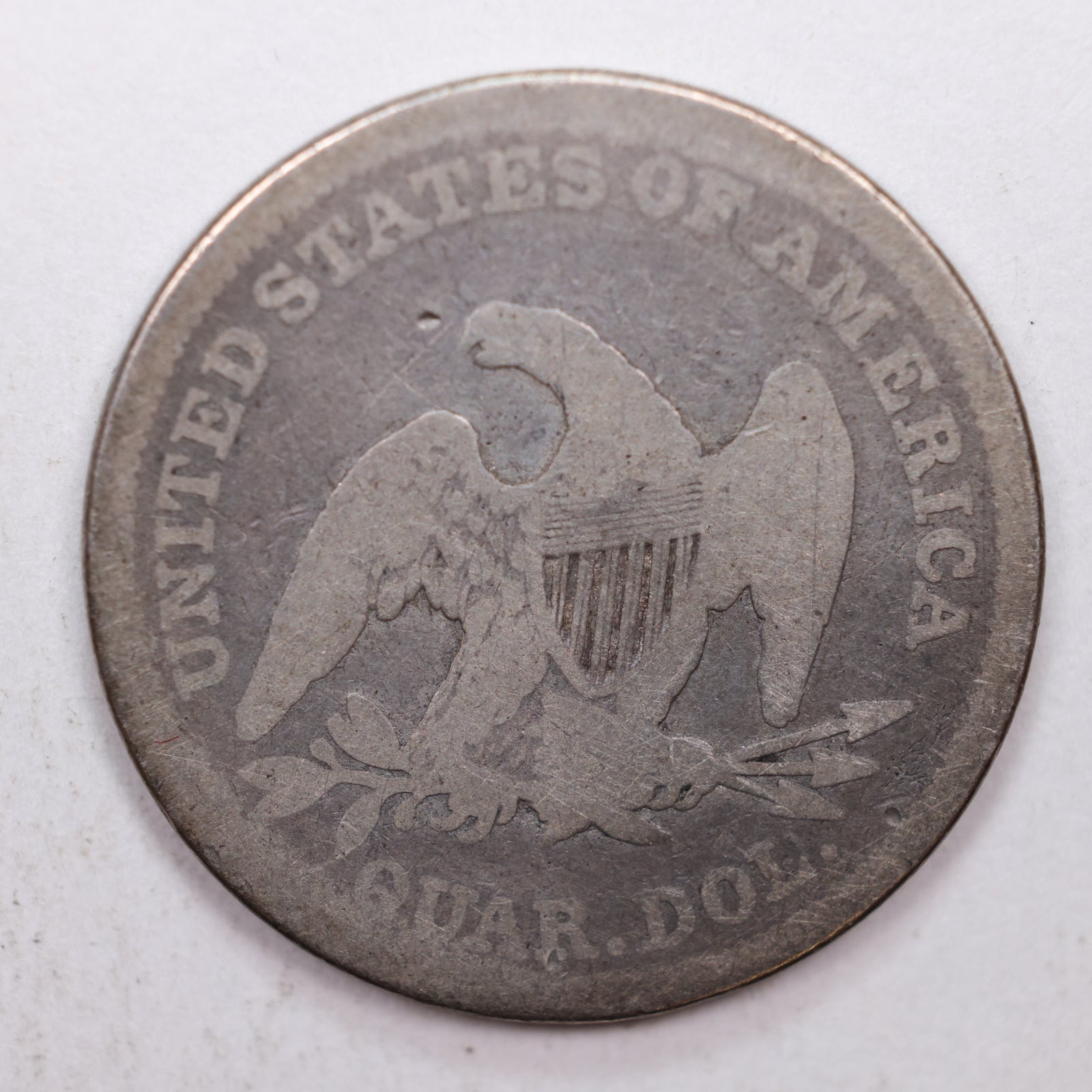 1839 Seated Liberty Quarter, 'No Drape', Good Circulated Coin, Store #QR002.