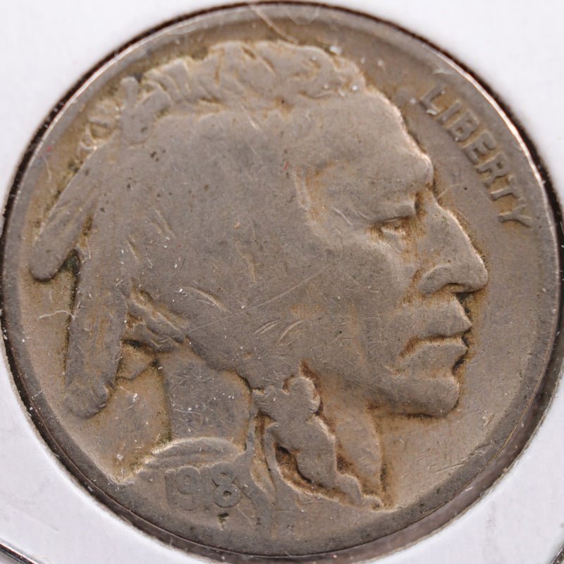 1918 Buffalo Nickel, Very Good Circulated Coin, Store