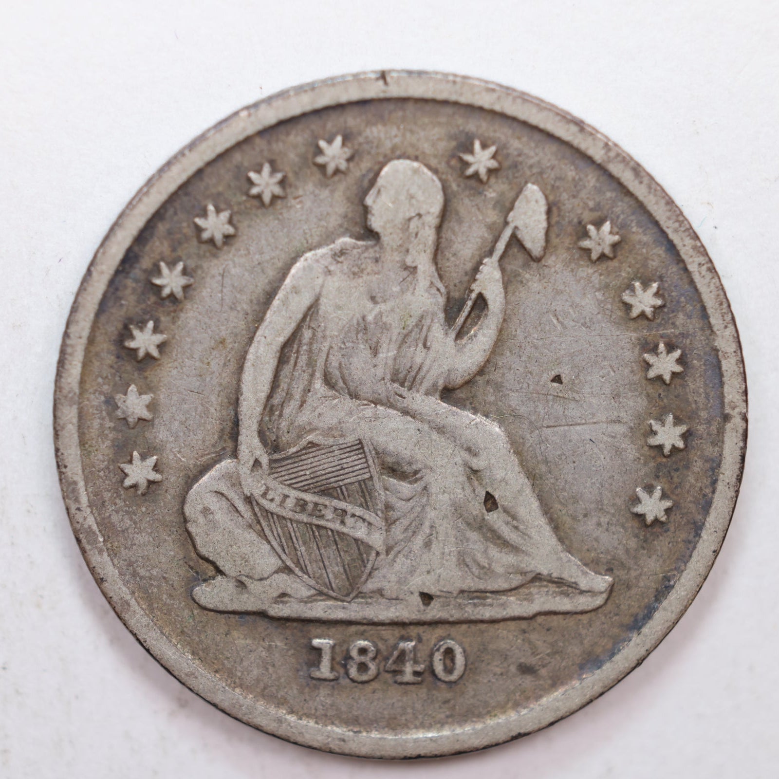 1840-O Seated Liberty Quarter, No Drape, Very Fine Coin, Store #QR005.