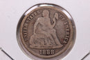 1888-S Seated Liberty Silver Dime., V.F., Store Sale