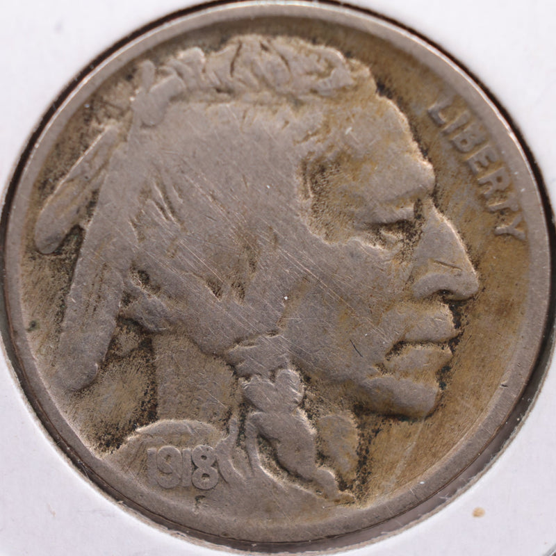 1918 Buffalo Nickel, Very Good Circulated Coin, Store