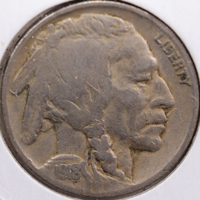 1918 Buffalo Nickel, Fine Circulated Coin, Store