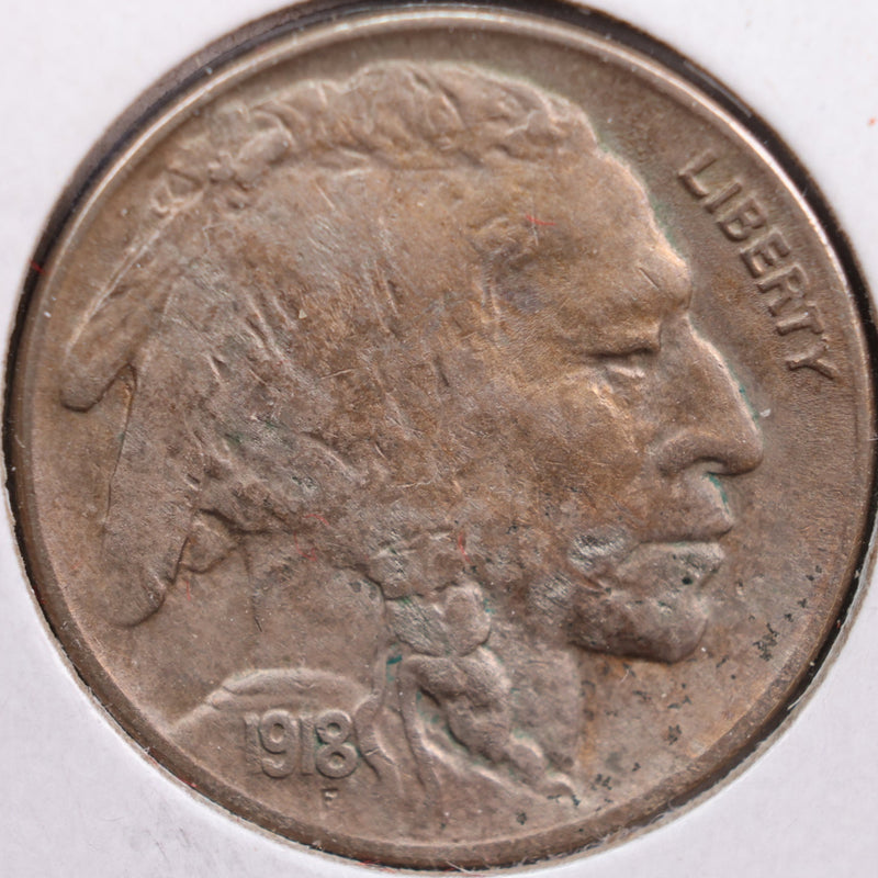1918 Buffalo Nickel, Extra Fine+ Circulated Coin, Store