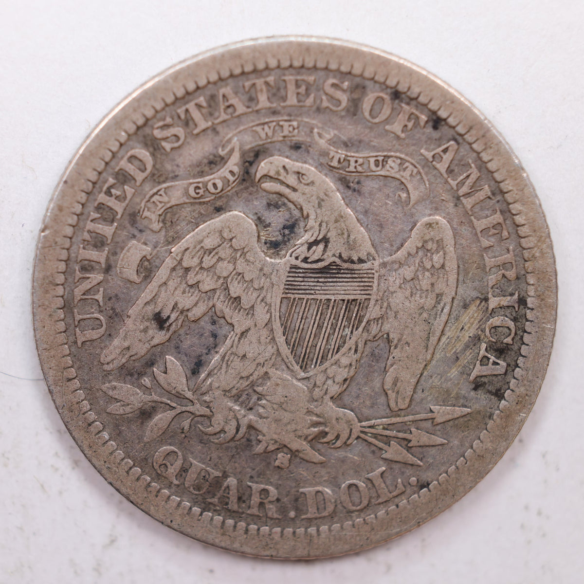 1873-S Seated Liberty Quarter, Very Fine Circulated Coin, Store #QR017.