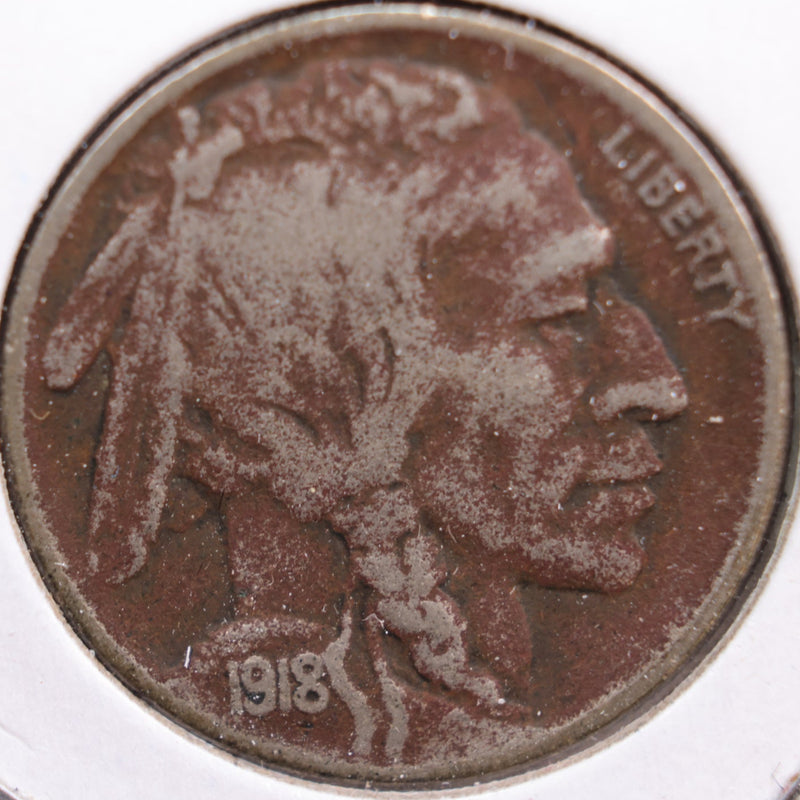 1918 Buffalo Nickel, Fine Circulated Coin, Store