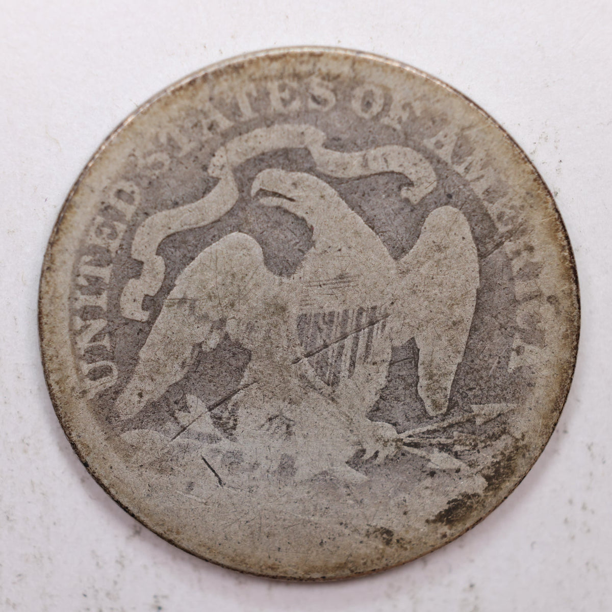 1890 Seated Liberty Quarter, About Good Circulated Coin, Store #QR019.