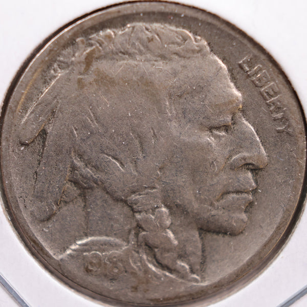 1918-D Buffalo Nickel, Very Good Circulated Coin, Store #NL401