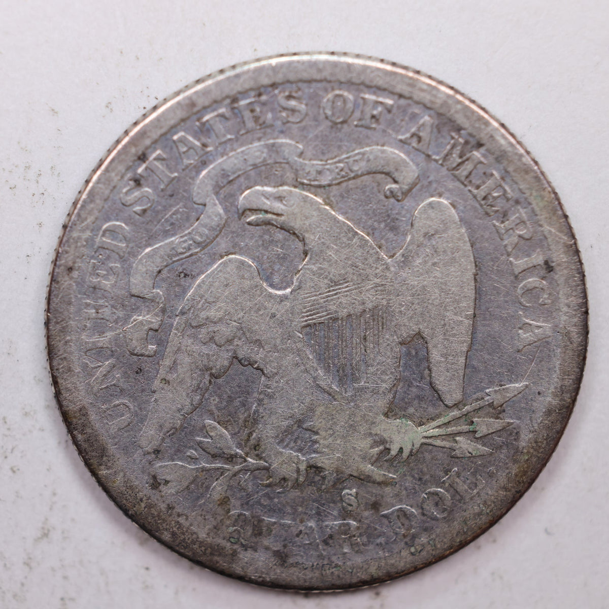 1891-S Seated Liberty Quarter, Fine Detailed, Circulatred Coin, Store #QR023.