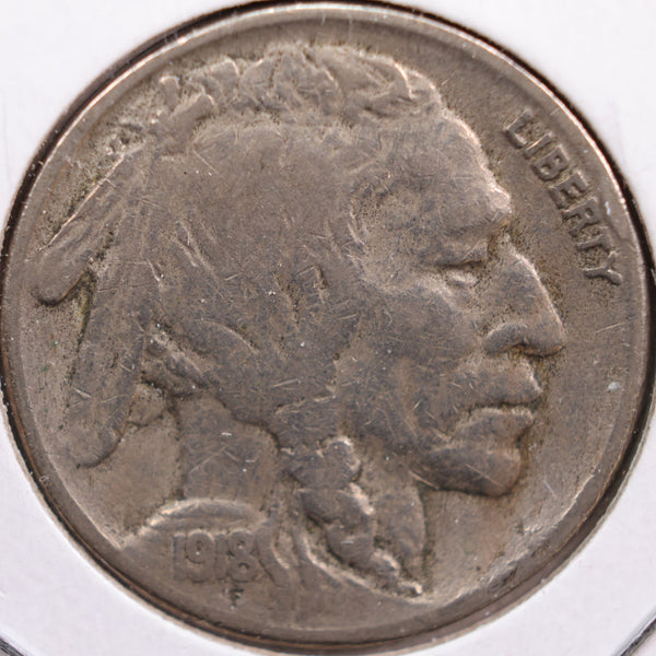 1918-S Buffalo Nickel, Very Good Circulated Coin, Store #NL410