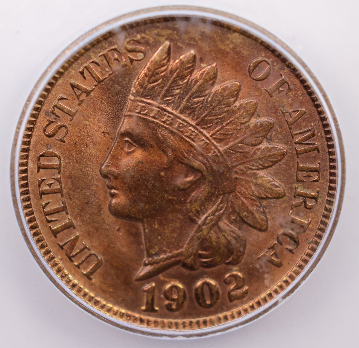 1902 Indian Head Small Cents, ICG MS-64, Red/Brown, Uncirculated, Store #CT1673.