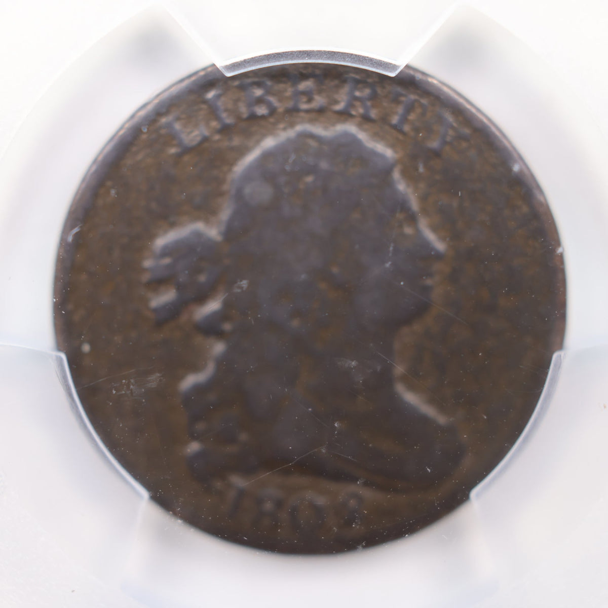 1802/0 Half Cent, C-2, Reverse of 1802, PCGS VG Details, Store #HT0035.