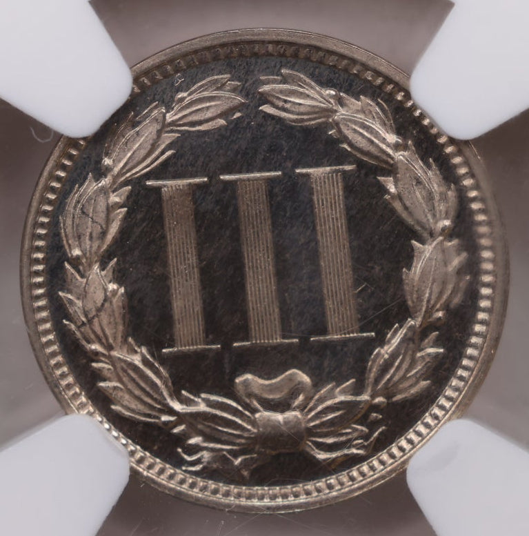 1866 3 Cent Copper Nickel, Proof Strike, NGC PF-67 Cameo, Store #G3C006.