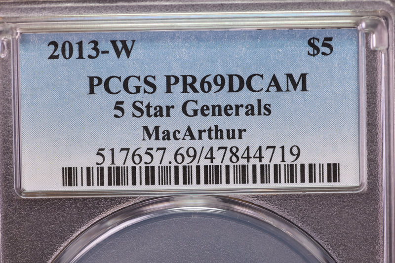 2013-W $5 Gold, 5 Star General, 'MacArthur', PCGS PR-70, Store