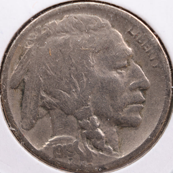 1919-S Buffalo Nickel, Very Good Circulated Coin, Store #NL435