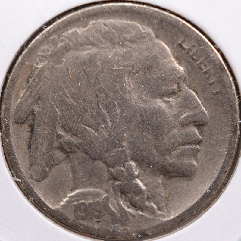 1919-S Buffalo Nickel, Very Good Circulated Coin, Store