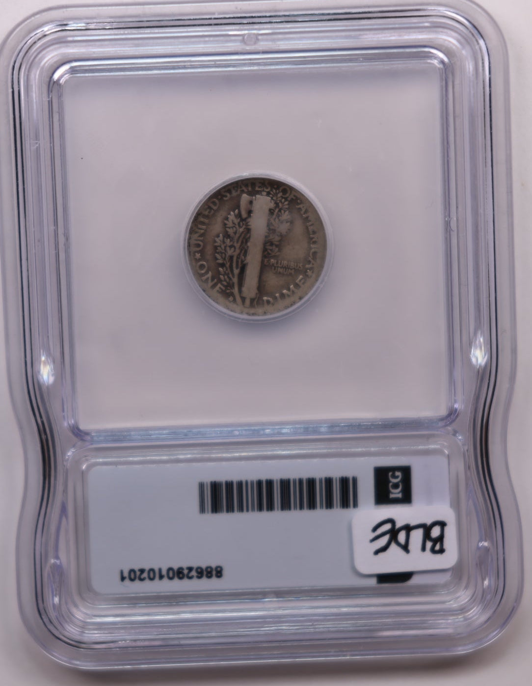 1916-D Mercury Head Silver Dime, 'Key Date', ICG Good-4, Store #DE1004