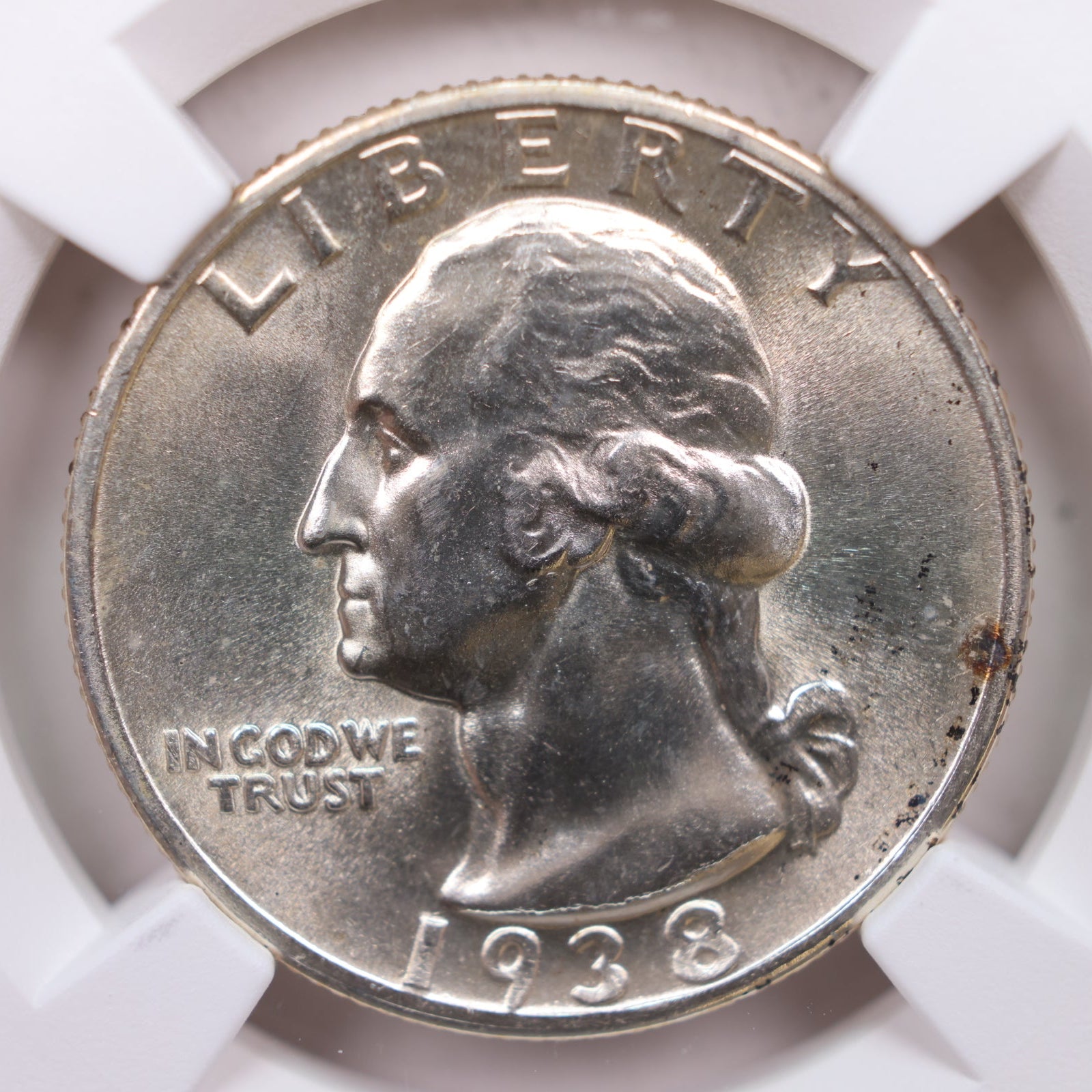 1938-S Washington Silver Quarter, NGC MS-65, Uncirculated, Store #QR1969.