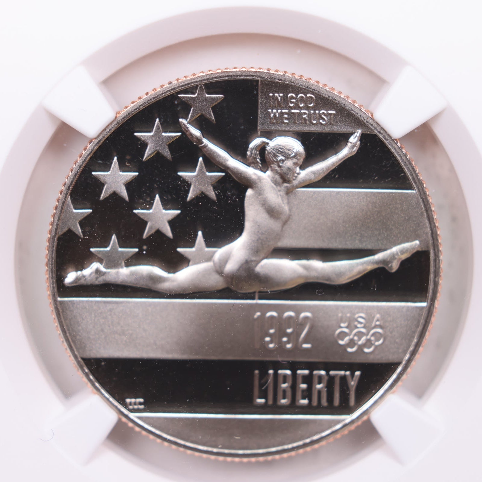 1992-S Olympics Clad Half Dollar, NGC PF-77, Proof Strike, Store GMC245.